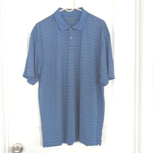 Nike Golf Polo Blue Striped Shirt Men's XL Fit Dry-79